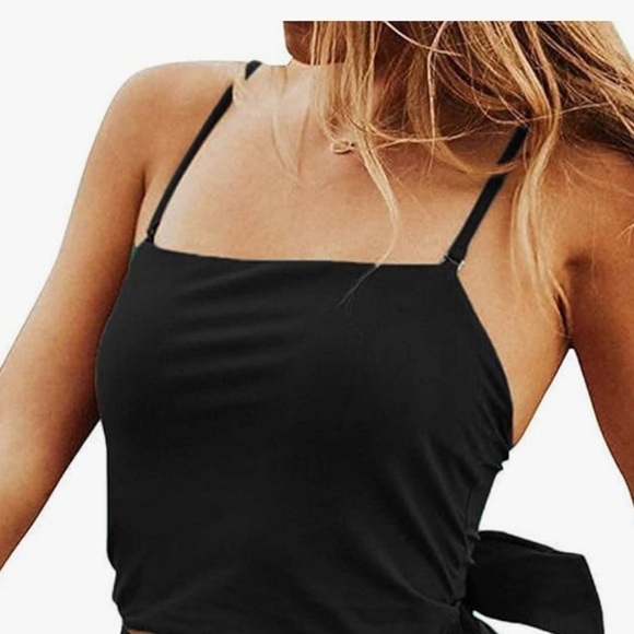 NWT tie in back bikini top with adjustable straps and removable pads - Picture 6 of 8